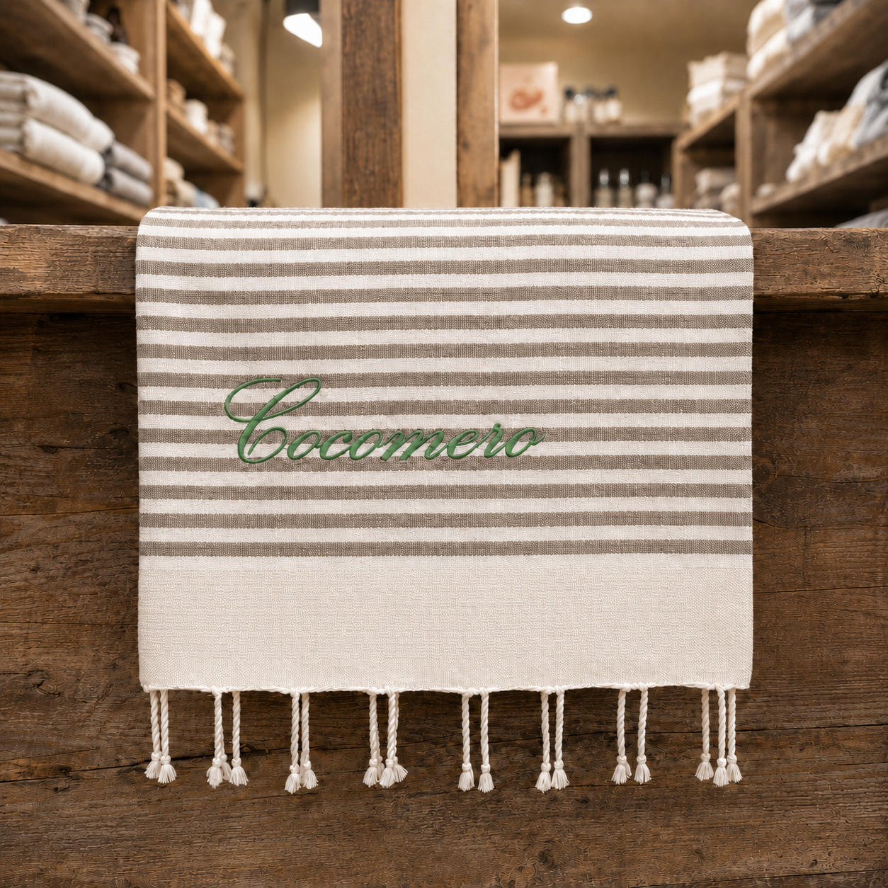 Telo Mare in Fouta di Puro Cotone a Righe Larghe - Alma