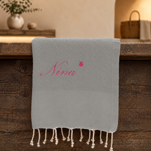 Telo Mare in Fouta di Puro Cotone Tinta Unita - Hammam
