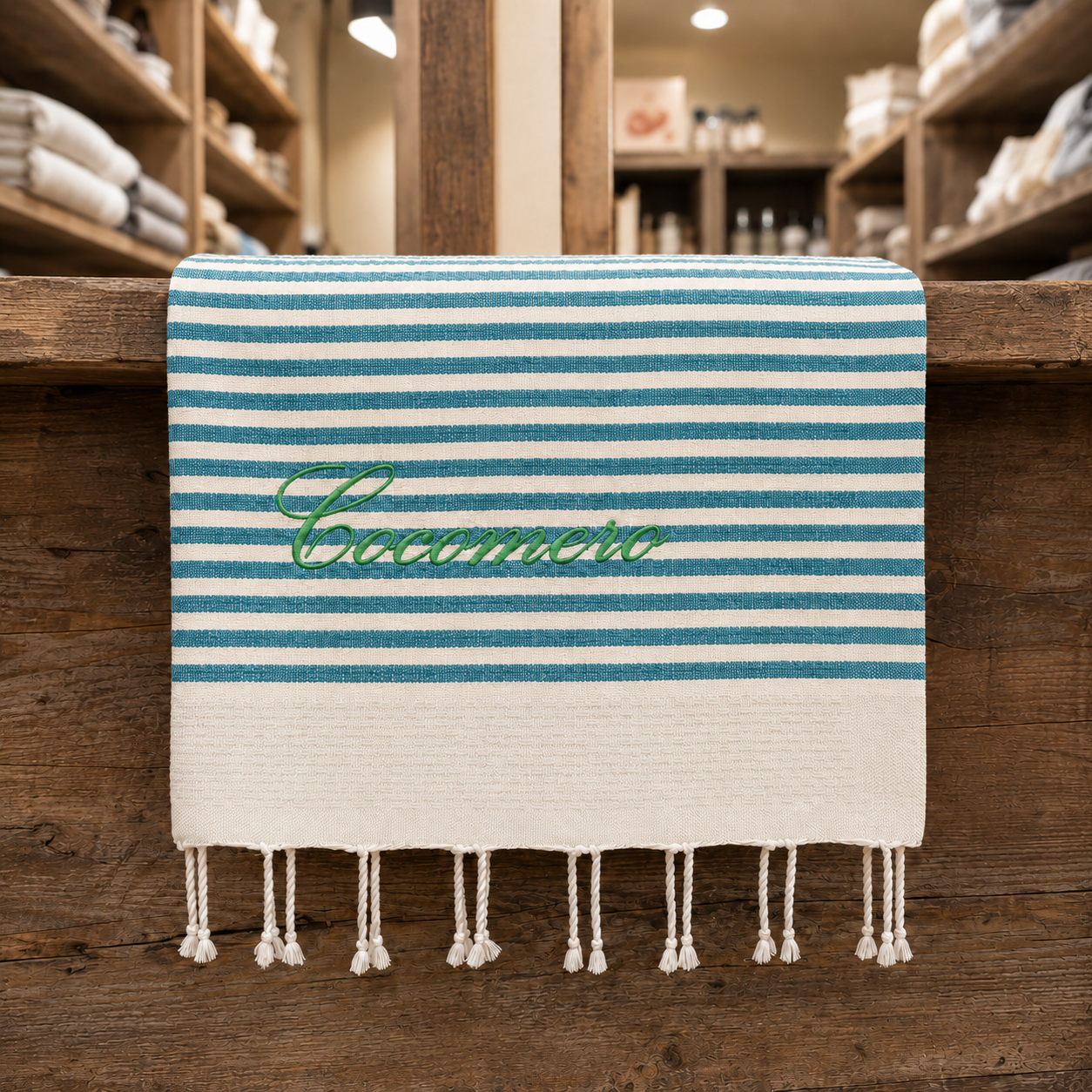 Telo Mare in Fouta di Puro Cotone a Righe Larghe - Alma