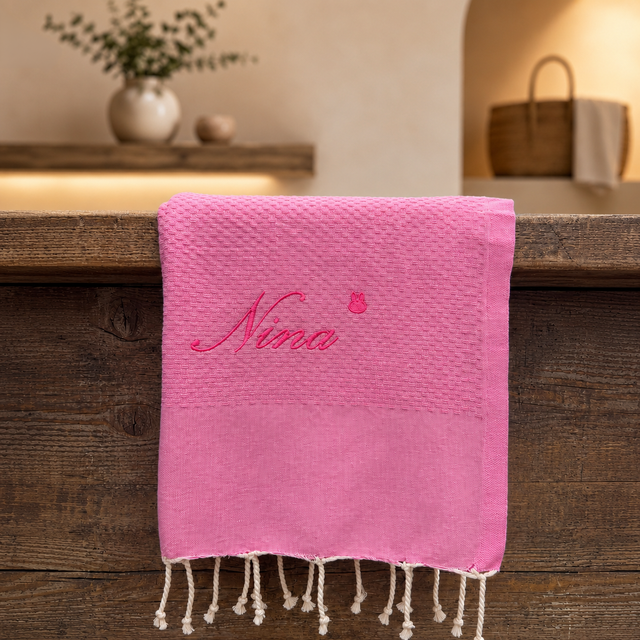 Telo Mare in Fouta di Puro Cotone Tinta Unita - Hammam