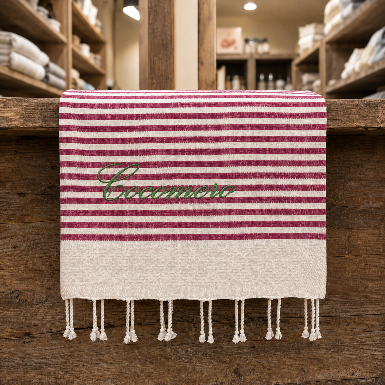 Telo Mare in Fouta di Puro Cotone a Righe Larghe - Alma