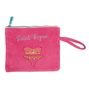 Borsa Mare o Trousse in Spugna di Cotone Ricamata - Ladie