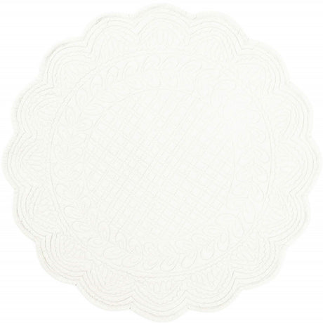 Americano Boutis Rotondo in Puro Cotone - Cesar Americano Marinette Saint-Tropez Bianco 