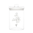 Barattolo in Vetro Borosilicato Serigrafato - Il Caffè Barattolo Simple Day Bianco 