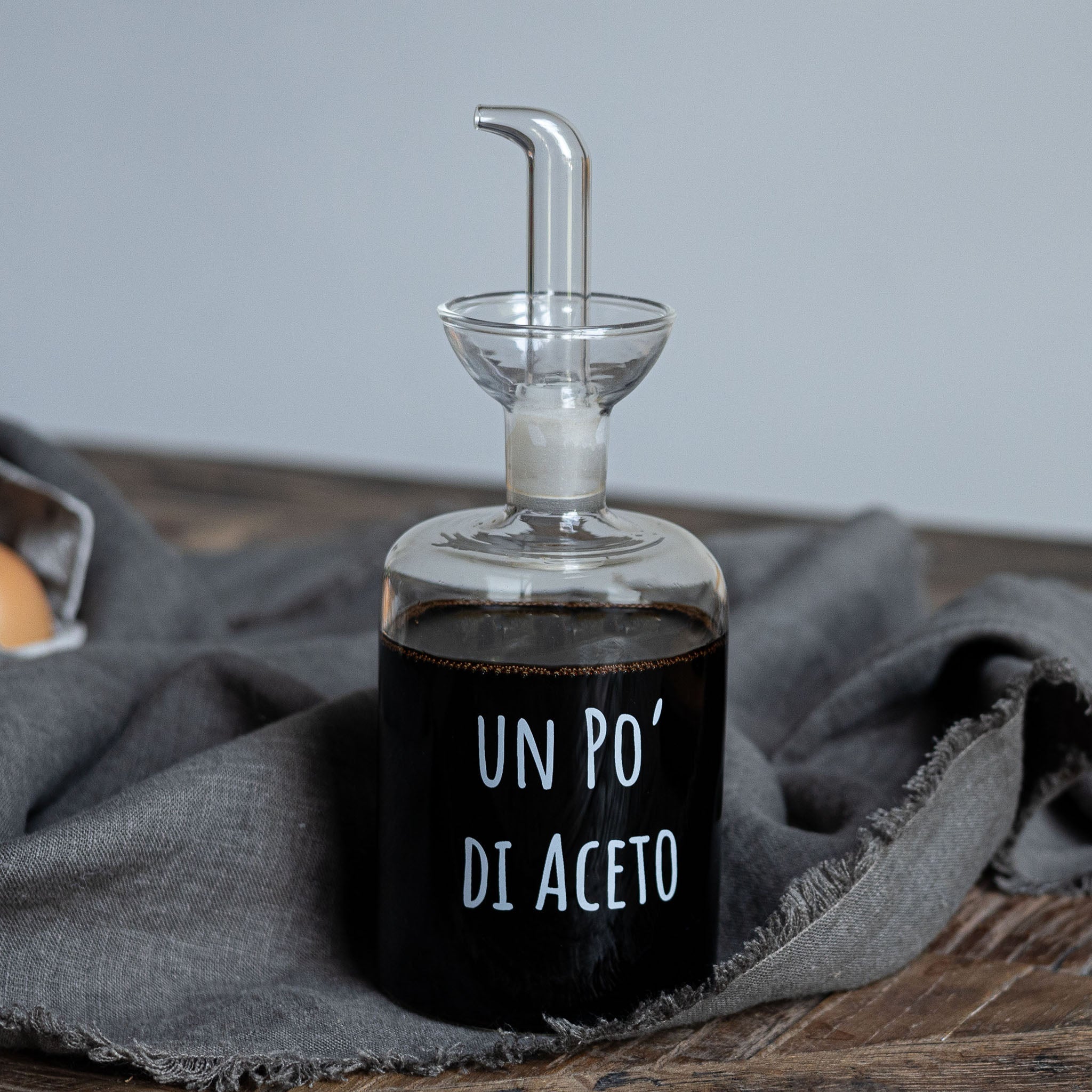 Bottiglia Aceto in Vetro Borosilicato Serigrafata - Un po' Di Aceto Bottiglia Simple Day 