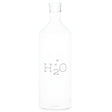 Bottiglia in Vetro Borosilicato Serigrafata - H2o Bottiglia Simple Day Bianco 
