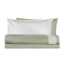 Completo Lenzuola In puro Cotone stampato Lenzuola BiancoPerla Singolo Salvia 