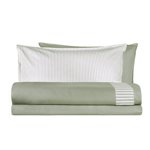 Completo Lenzuola In puro Cotone stampato Lenzuola BiancoPerla Singolo Salvia 