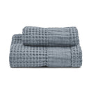 Coppia Nido d'Ape Stonewash con Bordo in Lino - Jaspy Coppia di spugna Lisola Azzurro (Regolo) 