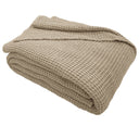 Copriletto di Cotone a Nido d'Ape StoneWashed No Stiro - Anthony Copriletto Bianca Singolo Taupe 