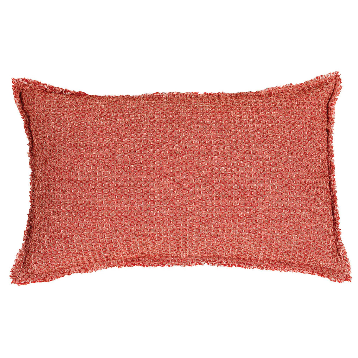 Cuscino a Nido D'Ape Chambray StoneWashed in Cotone Tinta Unita - Maia Chambray Cuscino Vivaraise 30x50 Rame 
