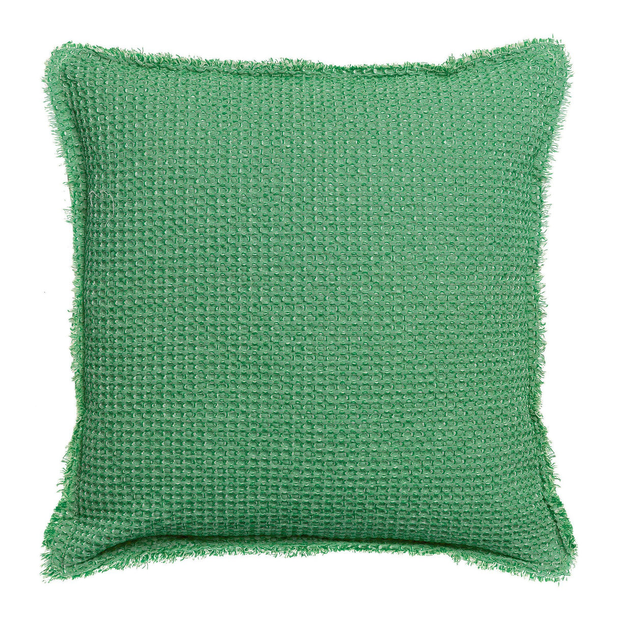 Cuscino a Nido D'Ape Chambray StoneWashed in Cotone Tinta Unita - Maia Chambray Cuscino Vivaraise 45x45 Agave 
