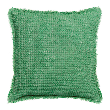 Cuscino a Nido D'Ape Chambray StoneWashed in Cotone Tinta Unita - Maia Chambray Cuscino Vivaraise 45x45 Agave 
