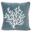 Cuscino in Velluto Fantasia Corallo - Malte Cuscini Arredo Marinette Saint-Tropez Blu Cenere/Bianco 
