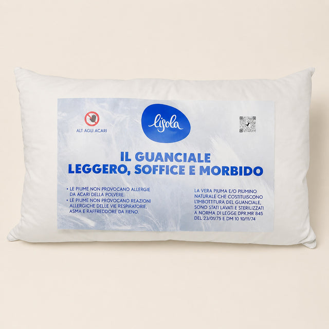 Guanciale in Piumino e Piumette - Equilibrio Guanciale Lisola 