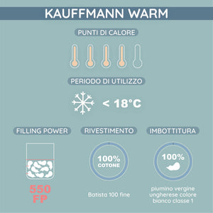 Kauffmann Comfort Piumino Warm Piumino d'oca Kauffmann 