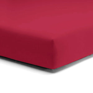Lenzuolo da Sotto con angoli in Puro cotone Jersey no stiro - Makò Deluxe Lenzuolo Sotto Daunex Singolo Bordeaux 