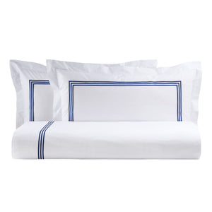 Parure Copripiumino in Percalle di Cotone con Bacchette - Daytona Copripiumino Lisola Matrimoniale Blu Navy 