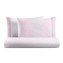 Parure Copripiumino in Puro Cotone Tinto in Filo Rigato Tif - Lisola Larga Rosa