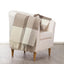 Plaid in 100% Lana vergine - Iseo Check Plaid Marzotto Bianco/Beige 