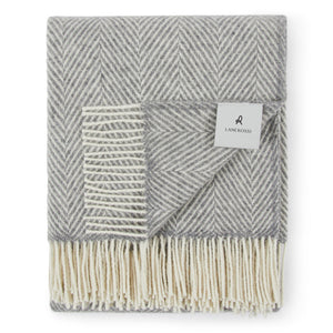 Plaid in Lana Vergine - Iseo Spina Plaid Marzotto Grigio 