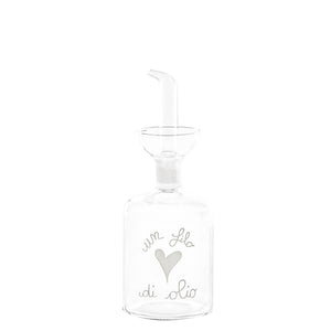 Set 2 Bottiglie in Vetro Borosilicato Serigrafate - Olio e Aceto Bottiglie Simple Day 