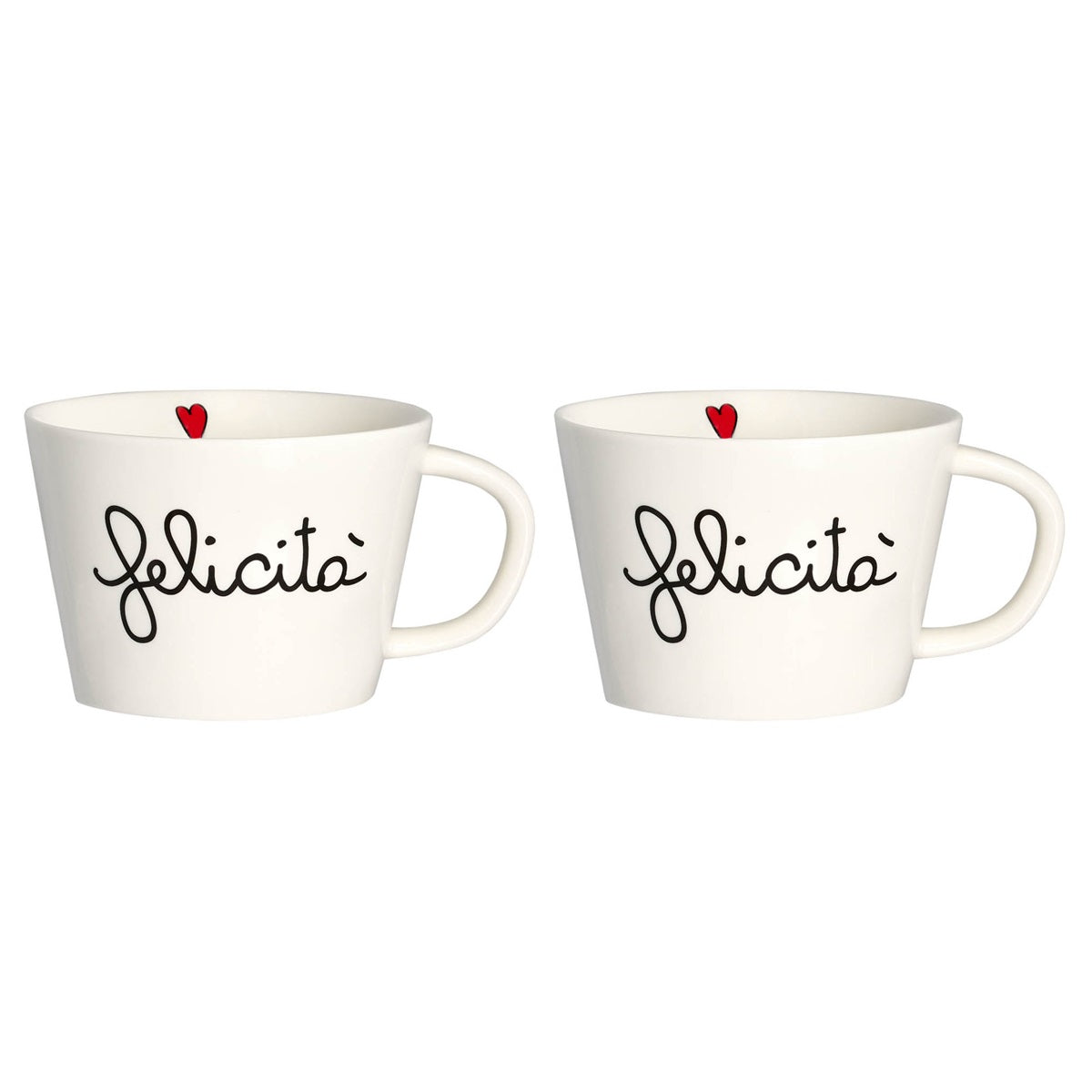 Set 2 Tazze Colazione in Grès - Felicità tazze Simple Day 