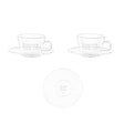 Set 2 Tazzine in Vetro Borosilicato Serigrafate - Espresso tazze Simple Day Bianco 