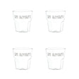 Set 4 Bicchierini in Vetro Borosilicato Serigrafati - Un Amaro Bicchieri Simple Day 