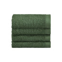 Set 4 Lavette in Spugna di Cotone Tinta Unita - Perla Lavetta Lisola Verde scuro (Jungle) 