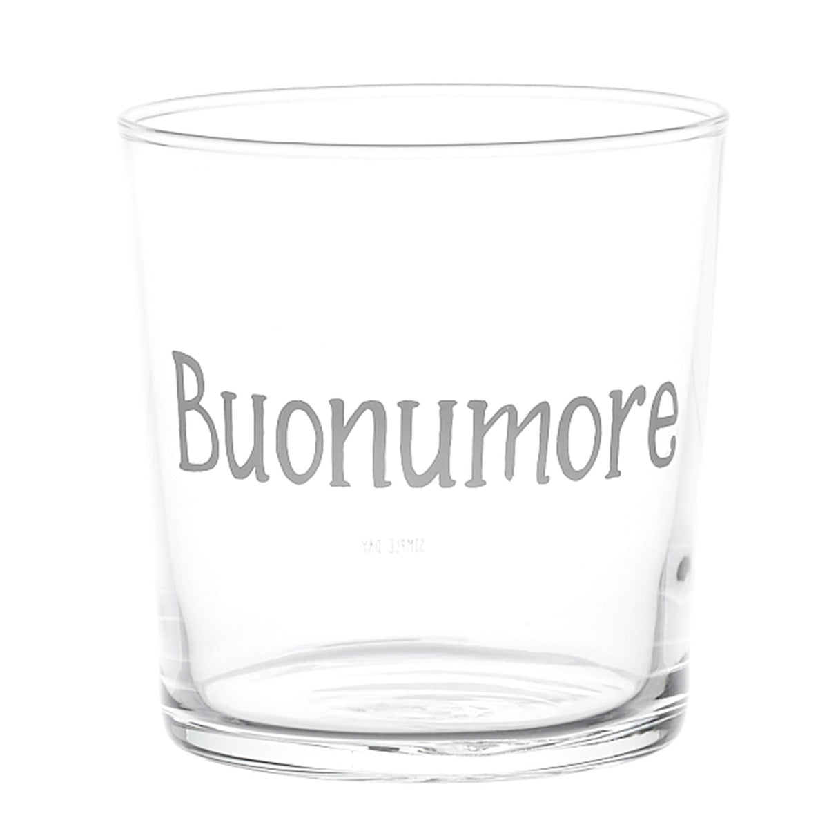 Set 6 Bicchieri Acqua in Vetro Temperato Serigrafati - Buonumore Bicchieri Simple Day 