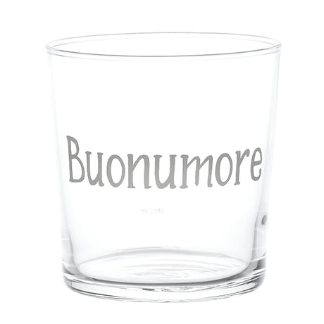 Set 6 Bicchieri Acqua in Vetro Temperato Serigrafati - Buonumore Bicchieri Simple Day 