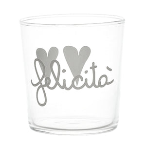 Set 6 Bicchieri Acqua Serigrafati - Felicità Bicchieri Simple Day 