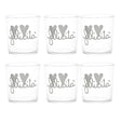 Set 6 Bicchieri Acqua Serigrafati - Felicità Bicchieri Simple Day Bianco 