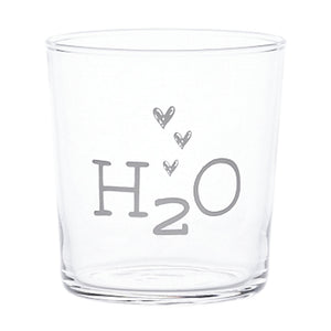 Set 6 Bicchieri Acqua Serigrafati - H2O Bicchieri Simple Day 