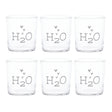 Set 6 Bicchieri Acqua Serigrafati - H2O Bicchieri Simple Day Bianco 