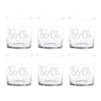 Set 6 Bicchieri Acqua Serigrafati - Senza Bolle Bicchieri Simple Day Bianco 