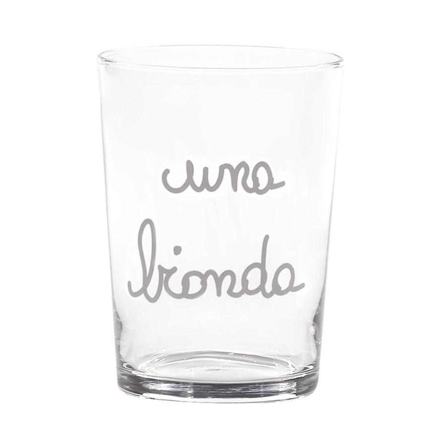 Set 6 Bicchieri Birra Serigrafati - Una Bionda Bicchieri Simple Day 