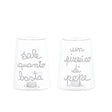 Set Sale e Pepe in Vetro Borosilicato Serigrafato - Sale e Pepe Set Sale Pepe Simple Day Bianco 
