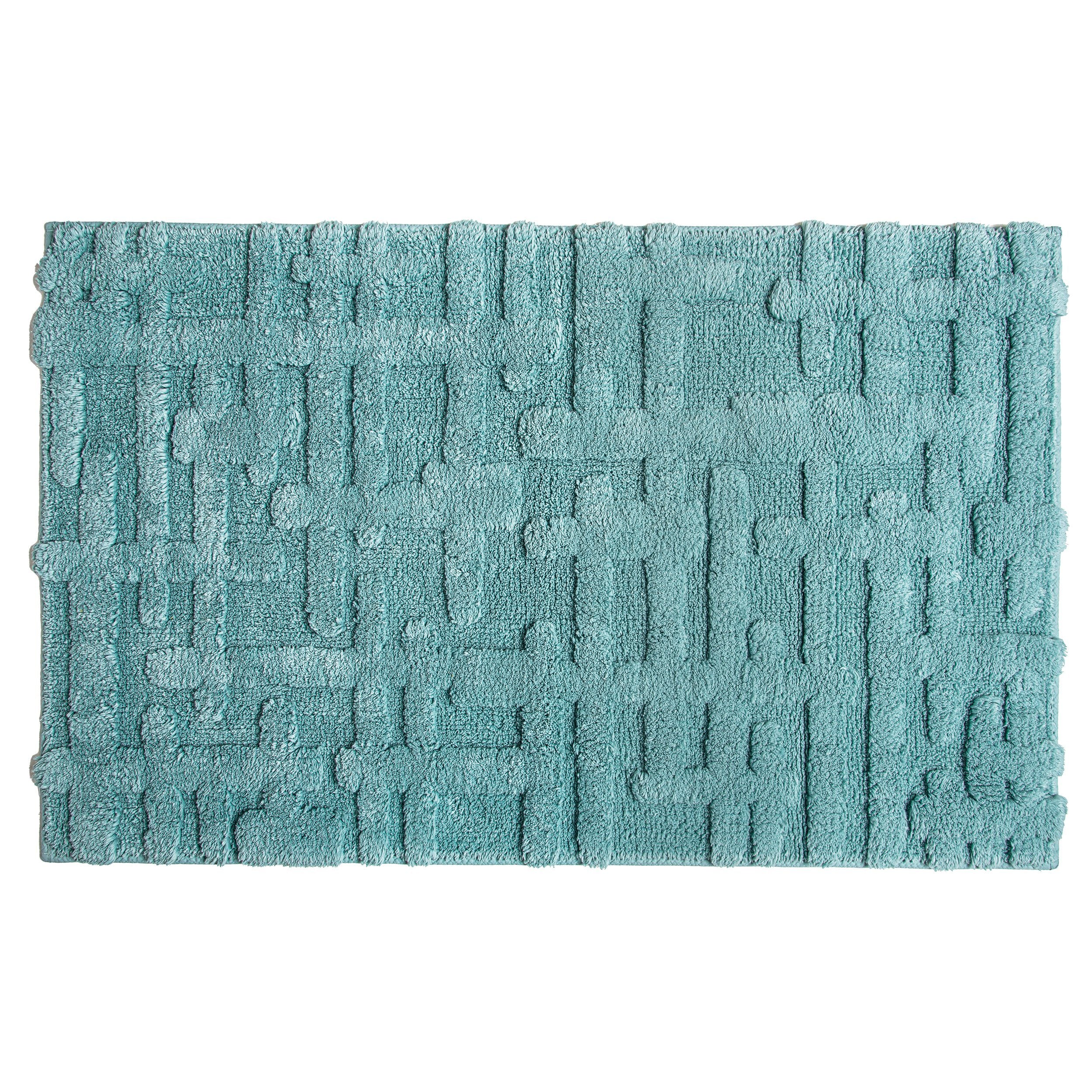 Tappeto in cotone Biologico Motivo Geometrico - Gaufre Tappeto Sorema 50x80 Baltico 
