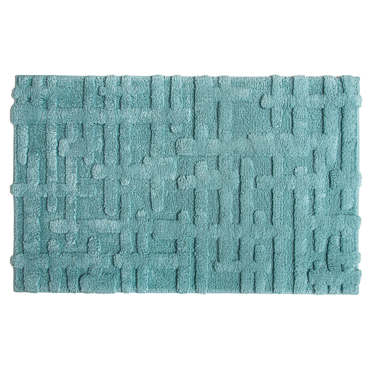 Tappeto in cotone Biologico Motivo Geometrico - Gaufre Tappeto Sorema 50x80 Baltico 