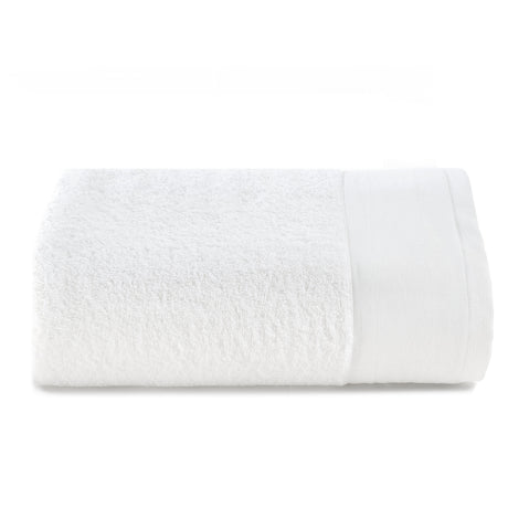 Telo da bagno in Spugna con Balza in Lino StoneWashed - Loira Telo spugna Lisola Bianco 
