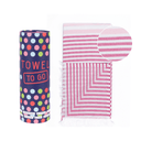 Telo Mare Fouta in Puro Cotone Rigato - Bali Telo Mare Towel to GO Fucsia/Rosa 