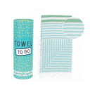 Telo Mare Fouta in Puro Cotone Rigato - Bali Telo Mare Towel to GO Turchese/Verde 
