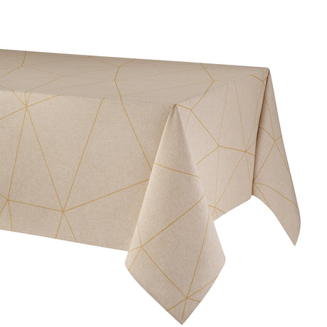 Tovaglia Antimacchia in Misto Cotone - Stone Tovaglia Resinata Lisola 150X180cm Dorado 