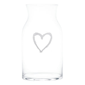 Vaso Portafiori in Vetro Soffiato Serigrafato - Cuore Graffiti Vaso Portafiori Simple Day Piccolo 